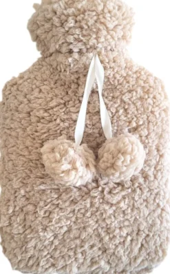 Wärmflasche mit Bezug 1,5 L Creme