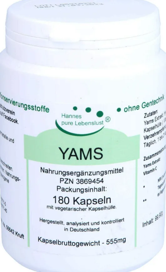 Yams Wurzel Vegi Kapseln