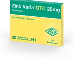 Zink Verla Otc 20 mg 20 Filmtabletten